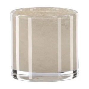 Glora waxinelichthouder beige.