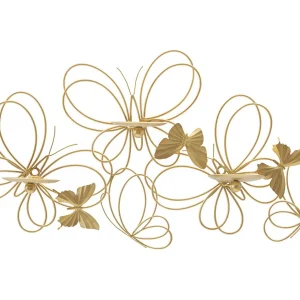 Gouden metalen wandkaarsenhouder 61x12x34 cm Gouden metalen wandkaarsenhouder 61x12x34 cm