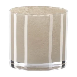 Glora waxinelichthouder beige.