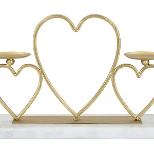 Gouden metalen kaarsenhouder 30x9x20 cm Gouden metalen kaarsenhouder 30x9x20 cm