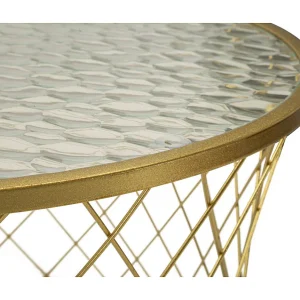 Gouden metalen salontafels, set van 4, Ø 70×45 cm, 47×54,5 cm, 36×50 cm, 28×45 cm Gouden metalen salontafels, set van 4, Ø 70×45 cm, 47×54,5 cm, 36×50 cm, 28×45 cm