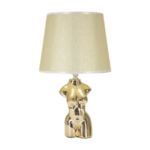 Gouden keramische tafellamp met lampenkap Ø cm 25×39,5 Gouden keramische tafellamp met lampenkap Ø cm 25×39,5