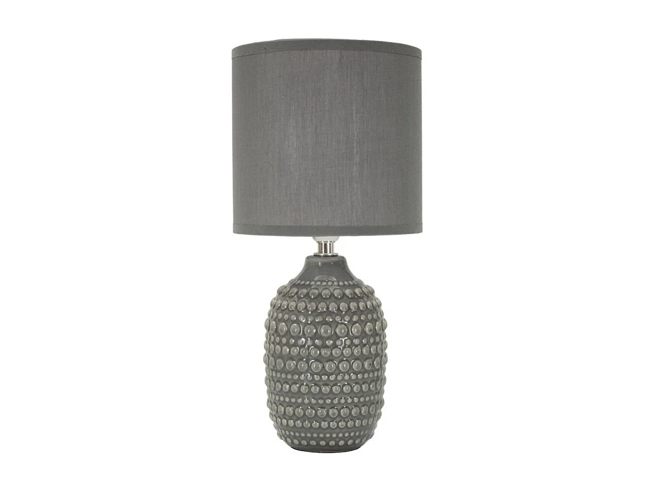 Grijze keramische bedlamp Ø 15x30,5 cm