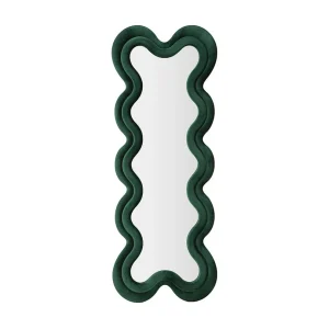 Groene fluwelen wandspiegel 58x4x160 cm Groene fluwelen wandspiegel 58x4x160 cm