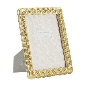 Geweven gouden harslijst 19x2x24,5 cm