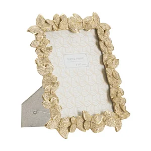 Gouden harslijst met vlinders, 22,3 x 2,3 x 27,8 cm Gouden harslijst met vlinders, 22,3 x 2,3 x 27,8 cm