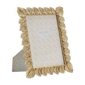 Gouden harslijst met bloemen 20,5x2x26 cm Gouden harslijst met bloemen 20,5x2x26 cm
