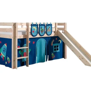 Glijbed 90×200 cm met tent en 3 vakken astralicht massief grenen Pino Glijbed 90×200 cm met tent en 3 vakken astralicht massief grenen Pino