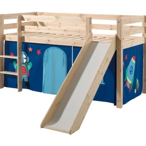 Glijbed 90×200 cm met lichte massief grenen astratent Pino Glijbed 90×200 cm met lichte massief grenen astratent Pino