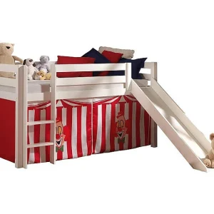 Glijbed 90×200 cm met witte massief grenen clowntent Pino Glijbed 90×200 cm met witte massief grenen clowntent Pino