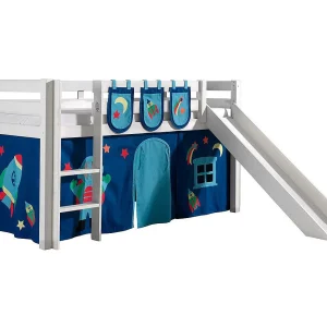 Glijbed 90×200 cm met tent en 3 vakken astra massief grenen wit Pino Glijbed 90×200 cm met tent en 3 vakken astra massief grenen wit Pino