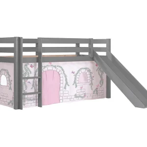 Glijbed 90×200 cm met grijs massief grenen tegentent Pino Glijbed 90×200 cm met grijs massief grenen tegentent Pino