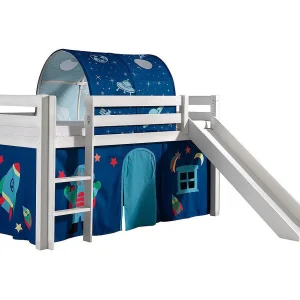 Glijbed 90×200 cm met tent en tunnel astra massief grenen wit Pino Glijbed 90×200 cm met tent en tunnel astra massief grenen wit Pino