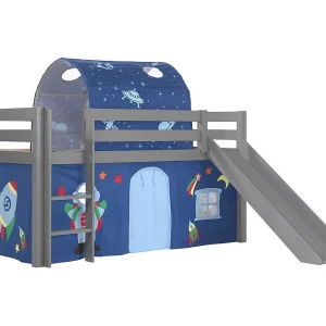 Glijbed 90×200 cm met tent en tunnel astra massief grenengrijs Pino Glijbed 90×200 cm met tent en tunnel astra massief grenengrijs Pino