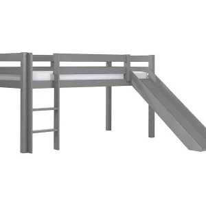 Glijbed 90×200 cm massief grenengrijs Pino