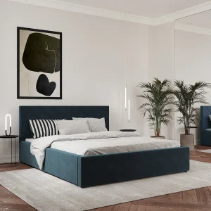 Gestoffeerd bed Fargo, 200 x 140 cm, Blauw