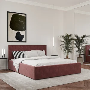Gestoffeerd bed Fargo, 200 x 160 cm, Paars