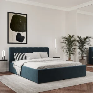 Gestoffeerd bed Almo, 200 x 140 cm, Blauw Gestoffeerd bed Almo, 200 x 140 cm, Blauw