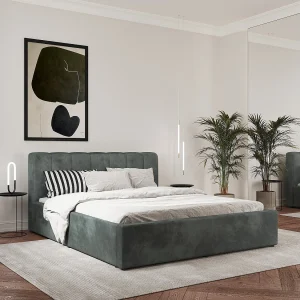 Gestoffeerd bed Almo, 200 x 160 cm, Muntgroen Gestoffeerd bed Almo, 200 x 160 cm, Muntgroen