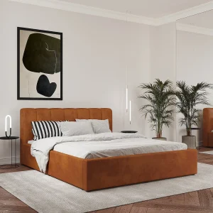 Gestoffeerd bed Almo, 200 x 160 cm, Koper Gestoffeerd bed Almo, 200 x 160 cm, Koper