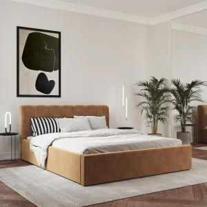Gestoffeerd bed Almo, 200 x 160 cm, Beige Gestoffeerd bed Almo, 200 x 160 cm, Beige