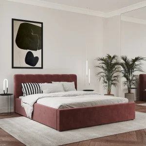 Gestoffeerd bed Almo, 200 x 160 cm, Paars Gestoffeerd bed Almo, 200 x 160 cm, Paars