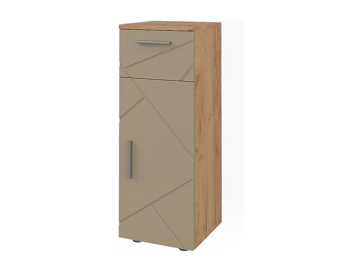 Halfhoge kast krachtige eik goud 30x30x81 irma