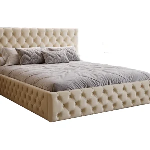Gestoffeerd bed 140×200 Verti Slim – opbergruimte, lattenbodem – Beige (Magic Velvet 2201) Gestoffeerd bed 140×200 Verti Slim – opbergruimte, lattenbodem – Beige (Magic Velvet 2201)
