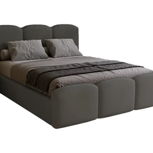 Gestoffeerd bed 140×200 Capri met metalen lattenbodem – fluweel, Donkergrijs (Magic Velvet 2271) Gestoffeerd bed 140×200 Capri met metalen lattenbodem – fluweel, Donkergrijs (Magic Velvet 2271)
