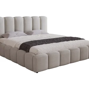 Gestoffeerd bed 140×200 Florent – Tweepersoonsbed met metalen lattenbodem, fluweel – Lichtgrijs (Magic Velvet 2218) Gestoffeerd bed 140×200 Florent – Tweepersoonsbed met metalen lattenbodem, fluweel – Lichtgrijs (Magic Velvet 2218)
