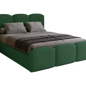 Gestoffeerd bed 140×200 Capri met metalen lattenbodem – fluweel, Groen (Magic Velvet 2225) Gestoffeerd bed 140×200 Capri met metalen lattenbodem – fluweel, Groen (Magic Velvet 2225)