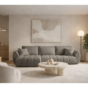 Hoekbank met slaapfunctie en opbergvak TOKYO PREMIUM, stof WIND, bruingrijs, links Hoekbank met slaapfunctie en opbergvak TOKYO PREMIUM, stof WIND, bruingrijs, links