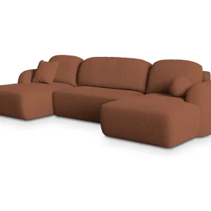 Hoekbank SAVONA van fluweel met slaapfunctie Orange Hoekbank SAVONA van fluweel met slaapfunctie Orange