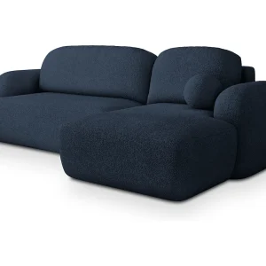 Hoekbank MODENZA van fluweel met slaapfunctie Blau Hoekbank MODENZA van fluweel met slaapfunctie Blau