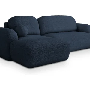 Hoekbank MODENZA van fluweel met slaapfunctie Blau Hoekbank MODENZA van fluweel met slaapfunctie Blau