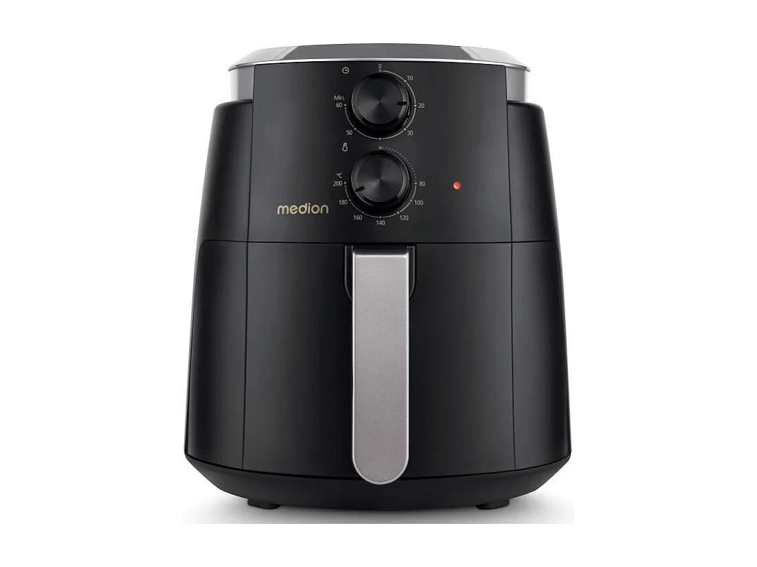 Heteluchtfriteuse MEDION MD13020 1500W 4,7L Timer 60min Temperatuur 80-200°C Zwart