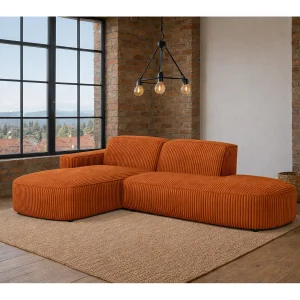 Hoekbank Cursal Atelier, stof Poso, koper, links Hoekbank Cursal Atelier, stof Poso, koper, links