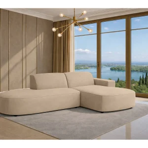 Hoekbank Cursal Atelier, stof Salvador, beige, rechts Hoekbank Cursal Atelier, stof Salvador, beige, rechts