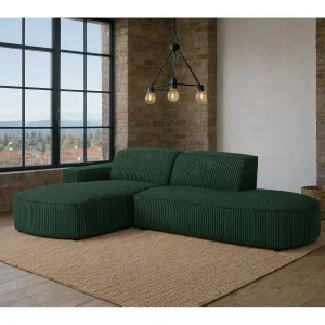 Hoekbank Cursal Atelier, stof Poso, groen, links Hoekbank Cursal Atelier, stof Poso, groen, links