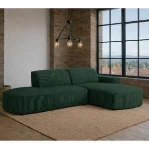 Hoekbank Cursal Atelier, stof Poso, groen, rechts Hoekbank Cursal Atelier, stof Poso, groen, rechts