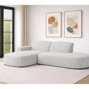Hoekbank Cursal Atelier, stof Artico, cement, links