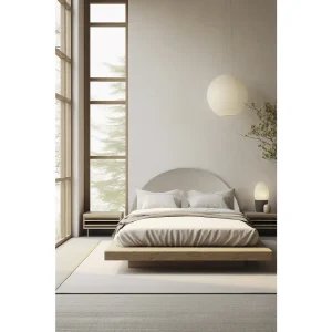 Gestoffeerd hoofdbord in teddy stof 160×120 cm MOON Gestoffeerd hoofdbord in teddy stof 160×120 cm MOON