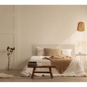 Gestoffeerd hoofdbord van 100% linnen stof beige 160x100cm Gestoffeerd hoofdbord van 100% linnen stof beige 160x100cm
