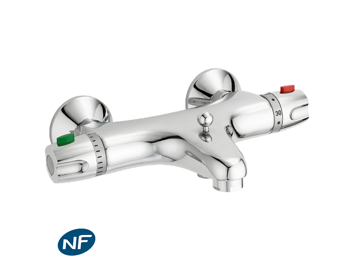 Glam bad-douchekraan thermostatische verchroomd - Huber