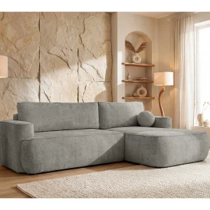 Hoekbank Moon, voor de woonkamer, met slaapfunctie, Flow, rechts, donkergrijs (17) Hoekbank Moon, voor de woonkamer, met slaapfunctie, Flow, rechts, donkergrijs (17)