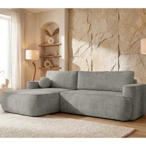 Hoekbank Moon, voor de woonkamer, met slaapfunctie, Flow, links, donkergrijs (17) Hoekbank Moon, voor de woonkamer, met slaapfunctie, Flow, links, donkergrijs (17)