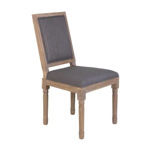 Gestoffeerde houten stoel, bruin Gestoffeerde houten stoel, bruin