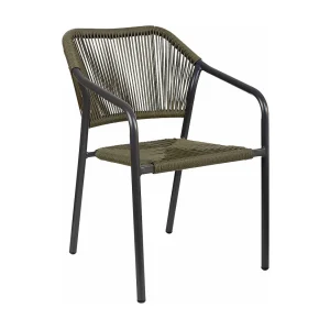 Groene rotan stoel voor thuis