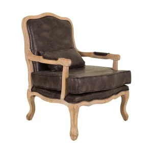 Gestoffeerde houten fauteuil Gestoffeerde houten fauteuil