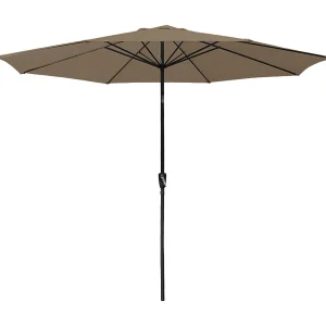 HAPUNA rechte ronde paraplu 3,30m diameter taupe HAPUNA rechte ronde paraplu 3,30m diameter taupe